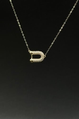 عقد ذهب تصميم الماس عيار 18 وزن 0.8 جرام