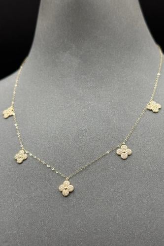 شوكر وردات ذهب تصميم الماس عيار 18 وزن من 1.7 الى...