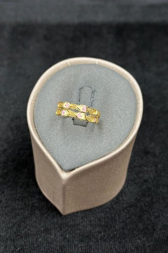 خاتم ذهب تصميم هندي عيار 21 وزن 2.7 جرام