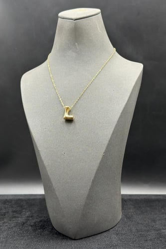 عقد حرف L ذهب صافي ايطالي عيار 18 وزن من 1.2 الى 1...