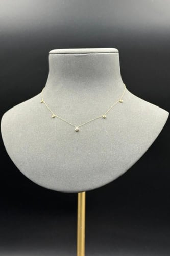 تشوكر سولتيرات ذهب تصميم الماس عيار 18 وزن 1 جرام