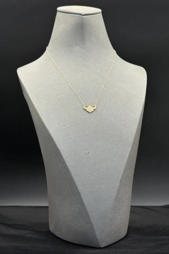 سلسال ذهب ناعم عيار 18 بتصميم الماس وزن 0.8 جرام