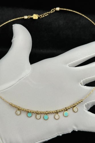 سلسال ذهب ناعم عيار 18 دوائر ايطالي وزن 10.9 جرام