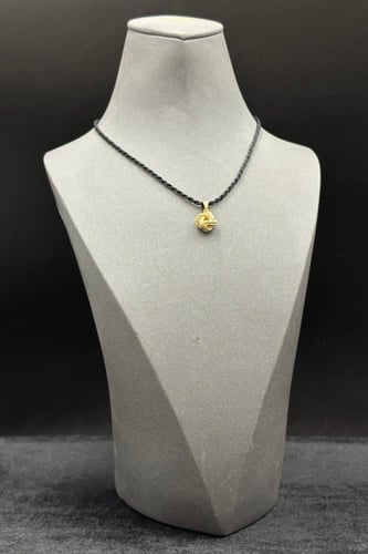 تعليقة سلسال ذهب عيار 18 بتصميم مكرونة وزن من 1 ال...