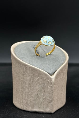 خاتم ذهب تصميم هندي عيار 21 وزن 1.9 جرام