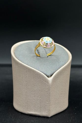 خاتم ذهب تصميم هندي عيار 21 وزن 1.7 جرام