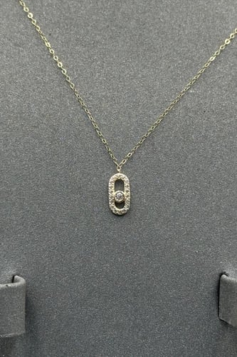 طقم اطفال مستطيل ذهب تصميم الماس عيار 18 وزن 1.3 ا...