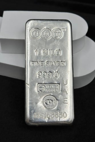 سبيكة فضة كيلو وزن 1000 جرام -استثمار ذكي بتصميم ا...