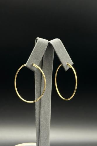 حلق دائرة ذهب صافي