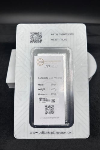 سبيكة فضة كيلو وزن 1000 جرام -استثمار ذكي بتصميم ا...
