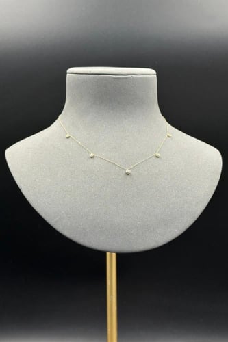 تشوكر سولتيرات ذهب تصميم الماس عيار 18 وزن 1 جرام