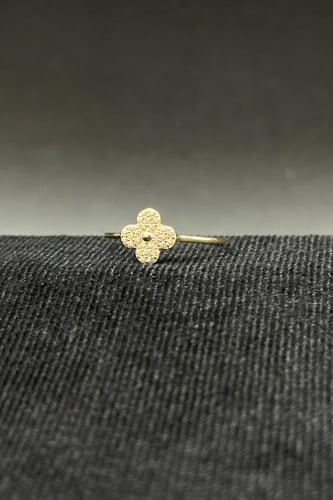 خاتم وردة ذهب تصميم الماس عيار 18 وزن من 0.5 الى 0...