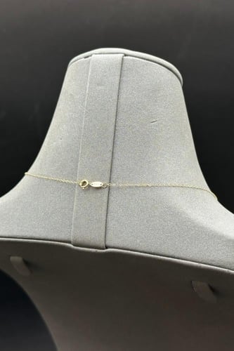 سلسلة ذهب عيار 18 دورين معين تصميم الماس وزن 1.1 ج...