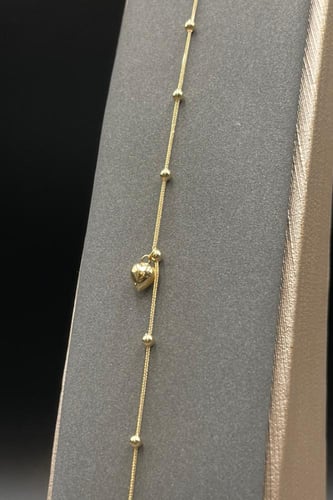 اسوارة كور مع قلب ذهب صافي