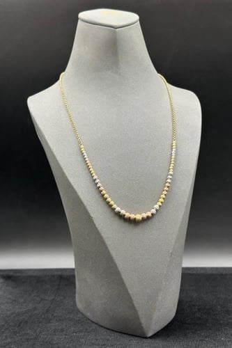 عقد ذهب عيار 18 بتصميم كور ايطالي وزن 9.4 جرام