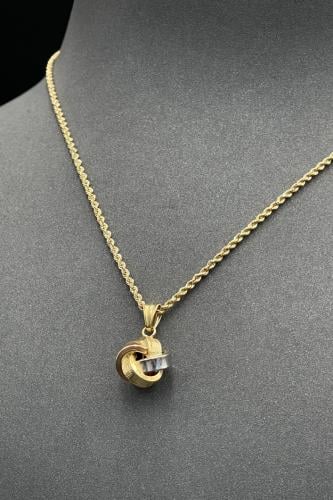 عقد مكرونة ذهب صافي عيار 18 وزن 2.2 جرام