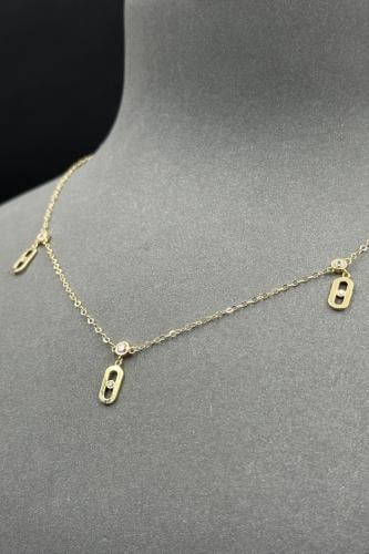 شوكر مستطيل ذهب تصميم الماس عيار 18 وزن من 1.7 الى...