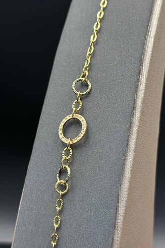 اسواره دوائر ذهب صافي عيار 18 وزن 1.3 جرام