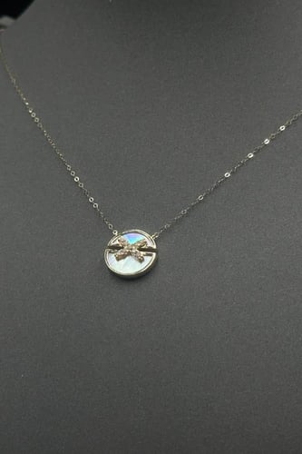 سلسال ذهب عيار 18 شكل اكس دائري بتصميم الماس وزن 1...