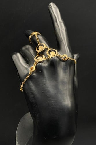 كف أطفال دوائر ذهب صافي عيار 21 وزن 6.9 جرام