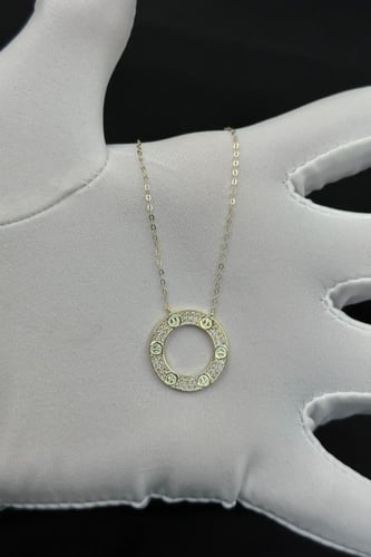 سلسلة ذهب عيار 18 دائري تصميم الماس وزن من 1.7 الى...