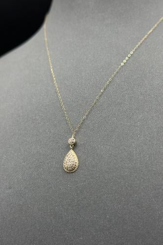 سلسال ذهب عيار 18 دمعة تصميم الماس وزن من 0.7 الى...