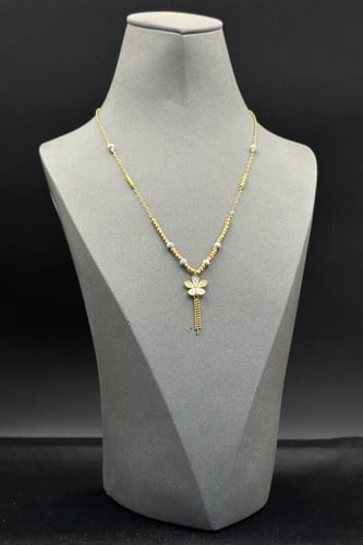 عقد زهرة ذهب تصميم هندي عيار 21 وزن 5.4 جرام