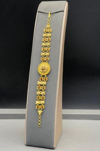 اسوارة زهرة ذهب تصميم هندي عيار 21 وزن 14.6 جرام