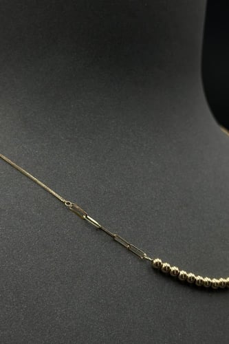 عقد كور مع جنزير ذهب صافي ايطالي