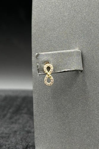 طقم انفنتي ذهب عيار 18 وعد اللانهاية وزن 2.6 جرام