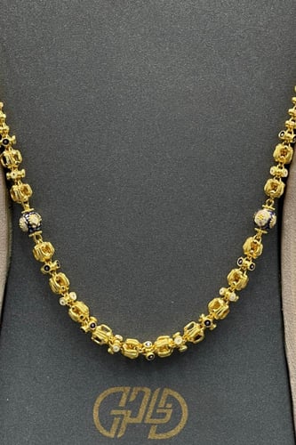 شال ذهب عيار 21 بتصميم كور ذهب هندي وزن 33.4 جرام