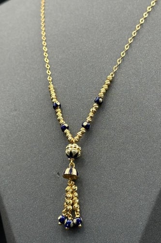 عقد ذهب تصميم هندي نازل عيار 21 وزن 5.7 جرام