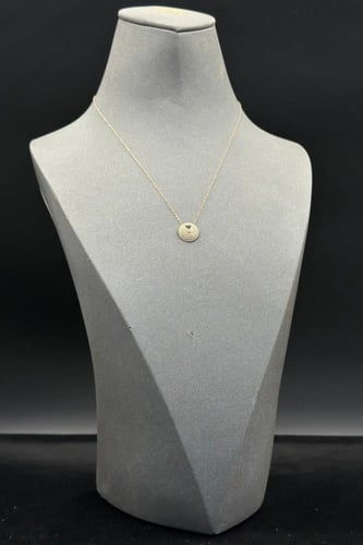 سلسال ذهب ناعم عيار 18 دائرة مفرع تصميم الماس وزن...