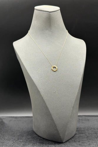 سلسال ذهب عيار 18 دائري بتصميم الماس وزن من 0.9 ال...