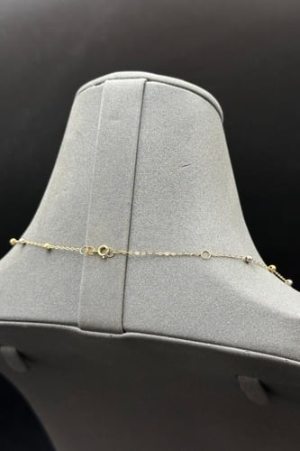 عقد كور ذهب ايطالي ملون عيار 18 وزن من 1.6 الى 1.7...