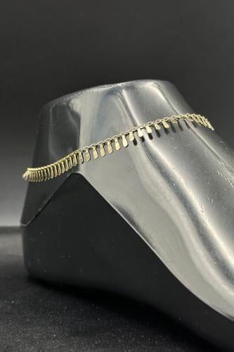 خلخال ذهب ناعم عيار 18 بأحدث تصميم وزن 3.6 جرام