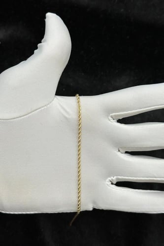 اسوارة مجدول ذهب صافي عيار 18 وزن 0.9 جرام