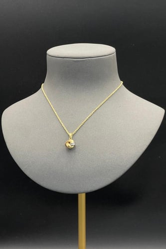 عقد مكرونة ذهب صافي عيار 18 وزن 2.2 جرام