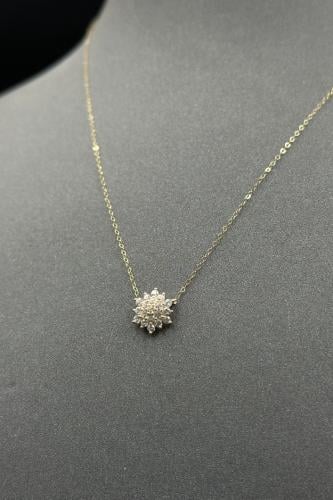 سلسال ذهب عيار 18 شمس تصميم الماس وزن من 0.6 الى 0...