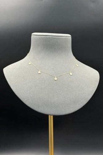 شوكر دمعات ذهب تصميم الماس عيار 18 وزن 0.9 جرام