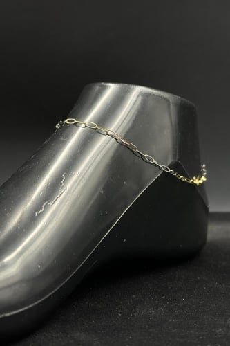 خلخال ذهب ناعم عيار 18 بتصميم مستطيلات وزن 1.4 جرا...