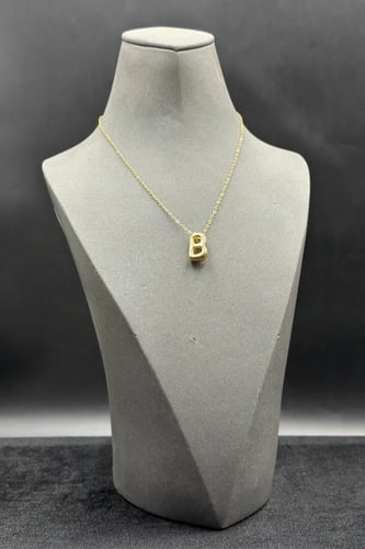 عقد ذهب ناعم عيار 18 بتصميم B ايطالي وزن 1.2 جرام