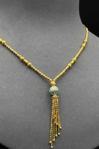 عقد دائرة ذهب تصميم هندي عيار 21 وزن 11.3 جرام