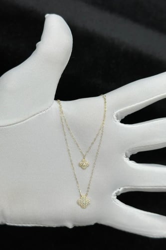 سلسال ذهب عيار 18 دورين تصميم الماس وزن من 0.7 الى...