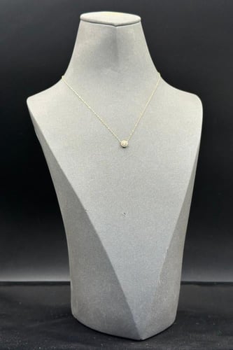 سلسال ذهب ناعم عيار 18 دائري فلورا تصميم الماس وزن...