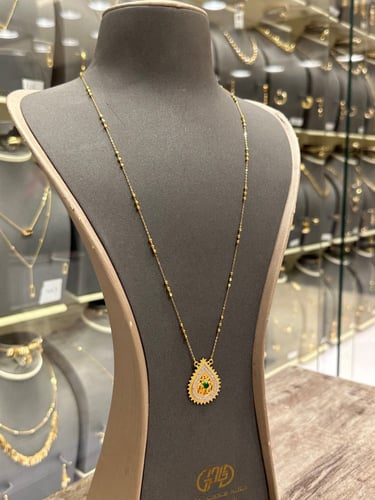 طقم ذهب بحريني فخم عيار 21 لأطلالة جذابة وساحرة