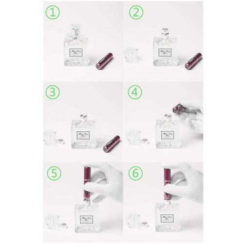 عبوة صغيرة فارغة لتعبئة العطور - أزرق