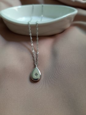 سلسال فضة عيار 990 مع تعليقة نجمة