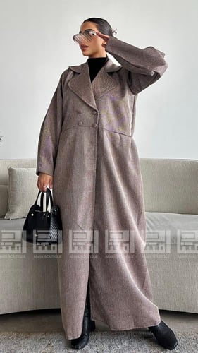 عباية شتوية فاخرة بتصميم جاكيت أنيق- 1519
