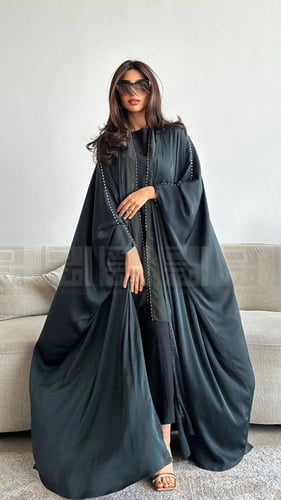 بكج البشت الأخضر و البني الكريستالي الصيفي- 1582